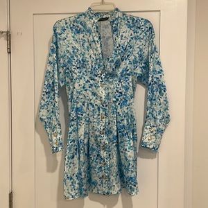 Zara floral fit and flare dress